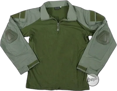 Basics Combat Shirt / UBACS, 2 Taschen, inklusive Ellbogen Protektoren (65% Baumwolle CVC) - Alpha Green