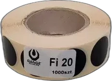 Range Solutions Stickers for 20mm shooting targets - 1000 pcs. - Black