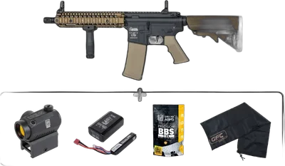 Specna Arms Starter Pack: MK18 SA-C19 CORE (Daniel Defense) Airsoft rifle + accessories