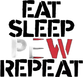 Lucky Shot EAT SLEEP PEW REPEAT Whiskey glass