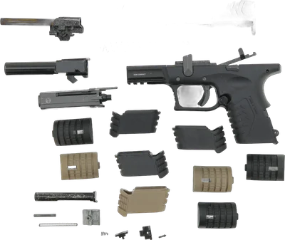 WE XDM 3.8 Compact mit Metallschlitten GBB, Teilesatz, für Bastler (frei ab 18 J.)