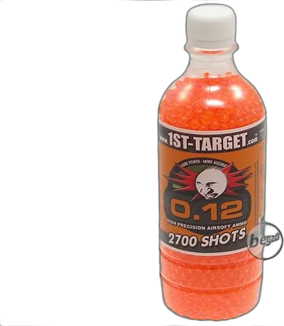2.700 1ST TARGET DELIGHT Airblister 6mm Airsoft BBs, orange, für Indoor Softair 0,5J und Spring Granaten, 0,12g