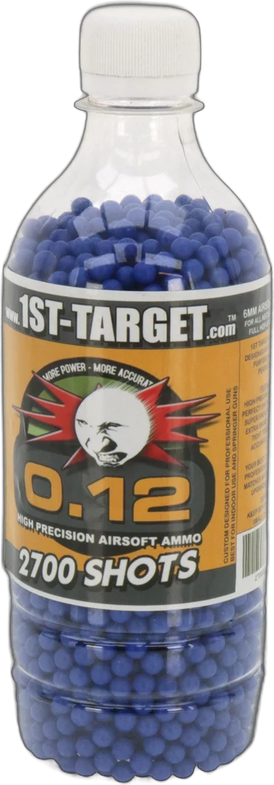 2.700 1ST TARGET DELIGHT Airsoft BBs 6mm 0,12g blau für Indoor Softair 0,5J und Spring Granaten
