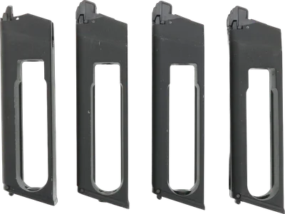 KJW 4x Magazin für KJW KP-13 Serie, 24 BBs - CO2 Version - teils mit Begadi Stainless Efficiency Ventil - für Bastler !