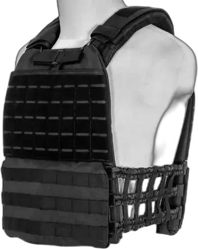 GFC Tactical MOLLE/Laser-Cut Plate Carrier Tactical Vest - Black
