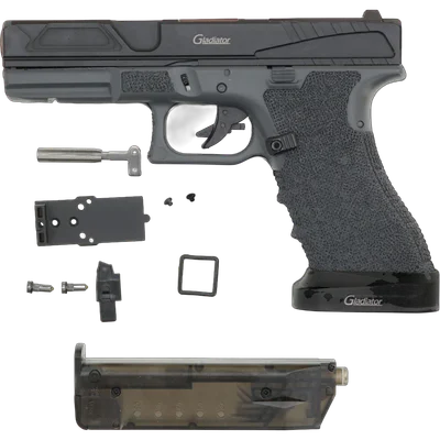Army Armament R17 Gladiator GBB, Begadi Special Version, -schwarz-grau mit bronze Outerbarrel - für Bastler (frei ab 18 J.)