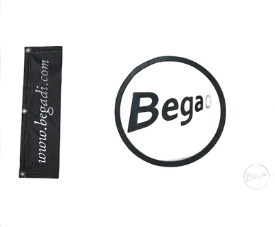 Fahne "BEGADI LOGO", Fotodruck, 60x120cm, mit Ösen