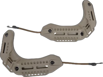 Mounting rail set for Wosport helmets type MK Tan
