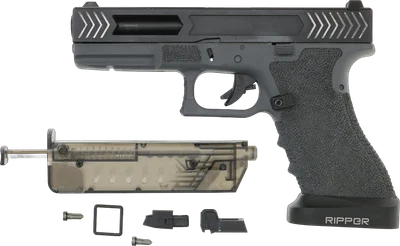 Army Armament R17 Ripper GBB -schwarz / silber / grau mit GEN 1 Schlitten & ohne Red Dot Mount (frei ab 18 J.)
