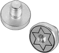 FMA Set of 2 screws for 1911-style replica grip panels – silver