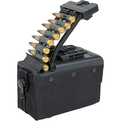 A&K electric box magazine for 2,000 rounds for M249 type replicas with imitation ammunition Black