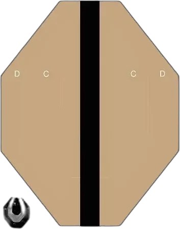 Range Solutions IPSC Hard Cover 2 Shooting Targets - 50pcs