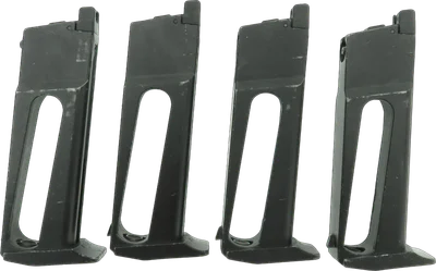 KWC 4x KWC MKV PMM CO2 BlowBack Magazin 20 Schuss Standard-Type, schwarz (für Bastler)