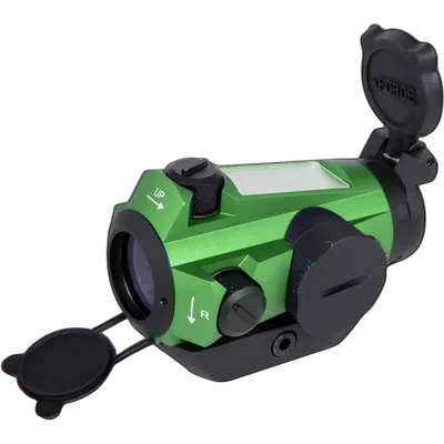 JJ Airsoft Red Dot Sight xFORCE XTSP Solar with low mount Green