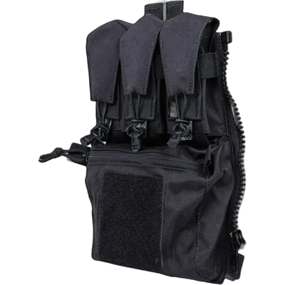 WoSport V5 PC assault panel with Wosport pistol pouches Black