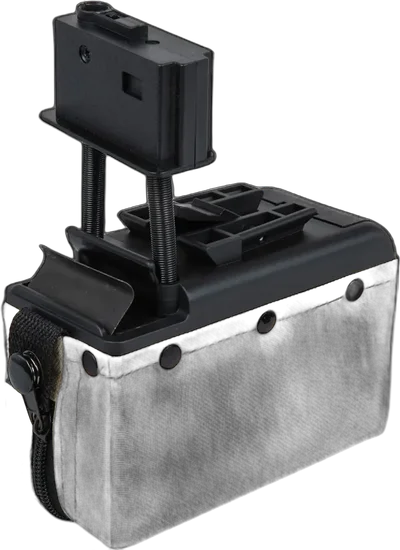 A&K electric box magazine for 2000 BBs for M249 Tan replicas