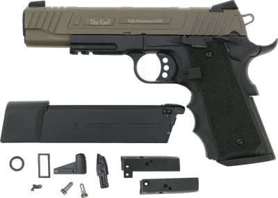 Army Armament R32 Earl GBB "Begadi Special Version" -coyote/schwarz- im Koffer (frei ab 18 J.)