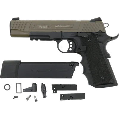 Army Armament R32 Earl GBB "Begadi Special Version" -coyote/schwarz- im Koffer (frei ab 18 J.)
