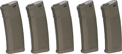 Specna Arms Set of 5 S-Mag Mid-Cap magazines for 125 BBs Olive
