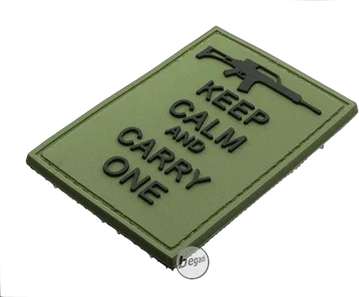 3D Abzeichen "Carry an G36", aus Hartgummi, mit Klett - olive