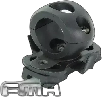 Helmet torch mount 0.83'' / 21 mm - Black