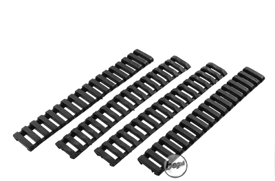 BEGADI Picatinny Hartgummi Rail Covers - 4er Pack - in schwarz