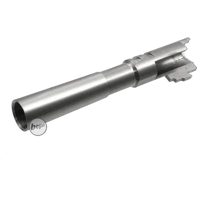 BEGADI (AIPSC) Compensator Ready Stahl Outerbarrel für Marui HiCapa - silber