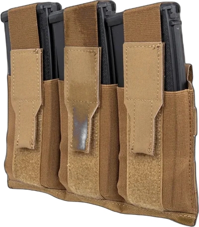 WoSport Triple magazine pouch with flap Wosport Coyote Brown